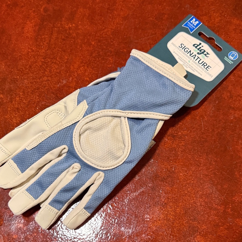 Digz Signature Gardening Gloves - Blue and Cream